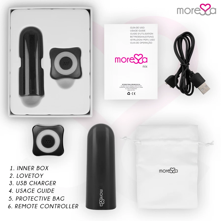 MORESSA - TELECOMANDO VIBRATORE NIX NERO